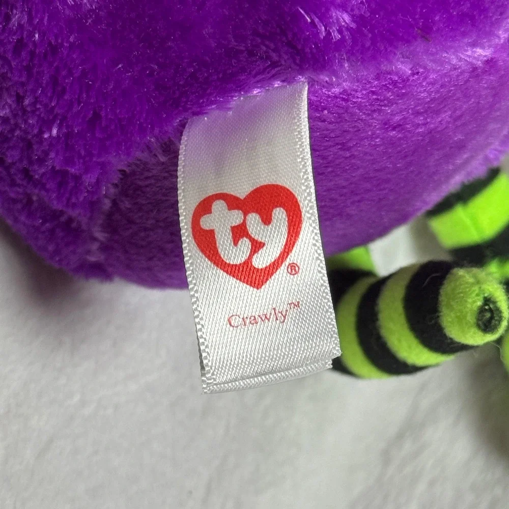 Ty Beanie Boos Crawly Purple Halloween Spider Plush 6